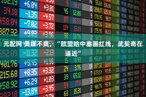 元配网 美媒不爽，“欧盟给中塞画红线，武契奇在逼近”